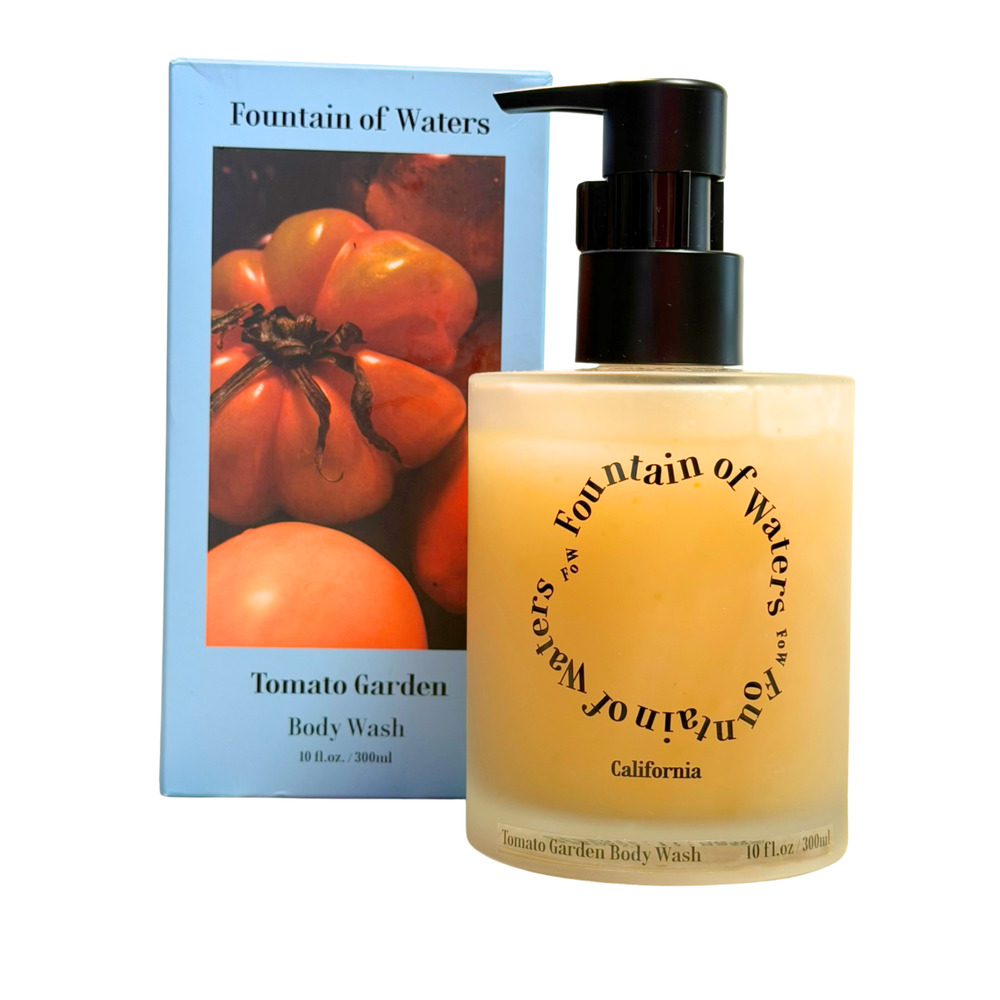 Fountain of Waters Tomato Garden Body Wash Natural Skin Care 10 oz Pump Bottle